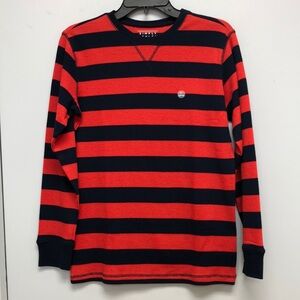 Simply Styled striped waffle crew